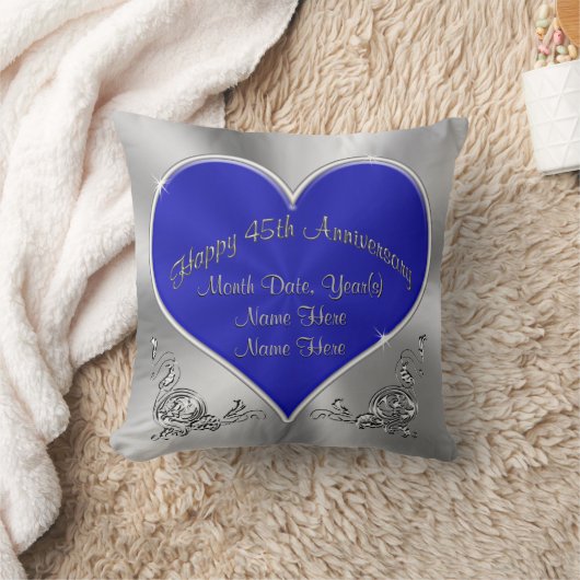 Coussin argenté d'anniversaire de mariage de (Couverture)