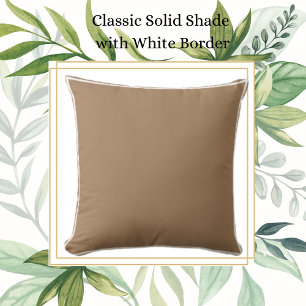 Coussin Argile Brown classique avec finition blanche
