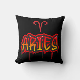 Coussin ARIES Astrologie Zodiaque Rouge Mars Avril
