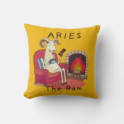Coussin Aries la constellation d'étoiles du zodiaque de Ra (Recto)