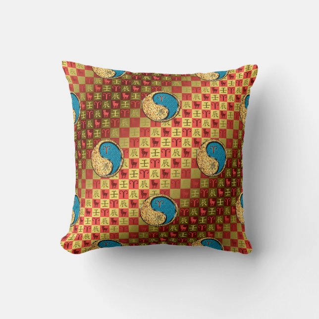Coussin Aries & Water Dragon (Recto)