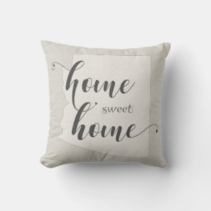 Coussin Arizona - Home Sweet Home aspect toile de jute