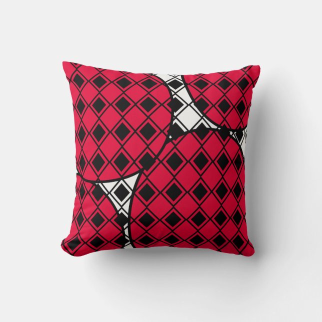 Coussin Arlequin en Blob Rose (Recto)