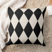 Coussin Arlequin en diamant blanc et noir géométrique mode (Couverture)
