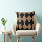 Coussin Arlequin en or géométrique et en diamant noir mode (Chaise)