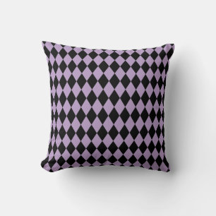 Coussin Arlequin Lilac et Noir