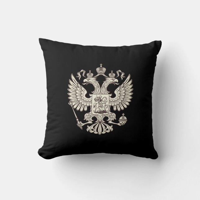 Coussin Armoiries de la Russie - version blanche (Recto)