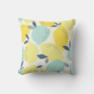 Coussin Arômes d'agrumes, motif transparent et vivant.