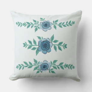 Coussin Arrangement du Rose frontalier bleu