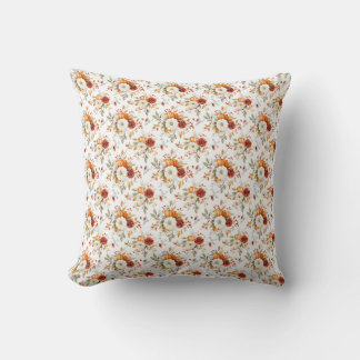 Coussin Arrangement floral d'automne avec Citrouilles et R