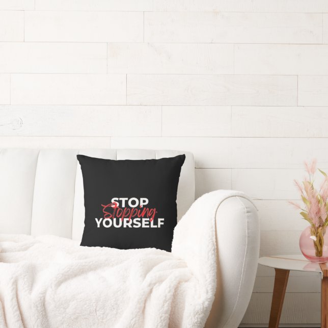 Coussin Arrêtez d'arrêter votre typographie (Canapé)