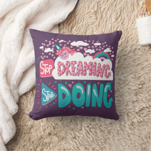 Coussin Arrêtez De Rêver, Commencez À Faire Violet