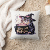 Coussin Arrêtez de toucher à ma potion, sorcière chat kawa (Couverture)
