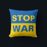 Coussin Arrêtez la guerre Ukraine ukrainienne<br><div class="desc">Arrêtez la guerre Ukraine ukrainienne</div>