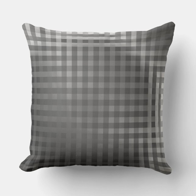 Coussin arrière - plan à damiers noir et blanc (Recto)