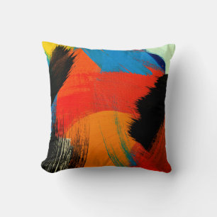 Coussin Arrière - plan Abstrait. Couleurs acryliques. Pei