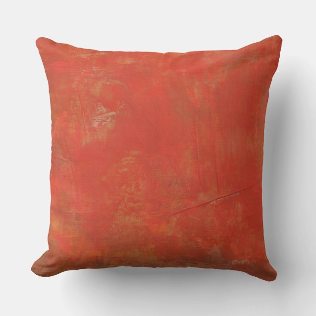 Coussin Arrière - plan Abstrait de Grunge Texturé Rouge (Recto)