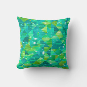 Coussin Arrière - plan Abstrait. mosaïque verte