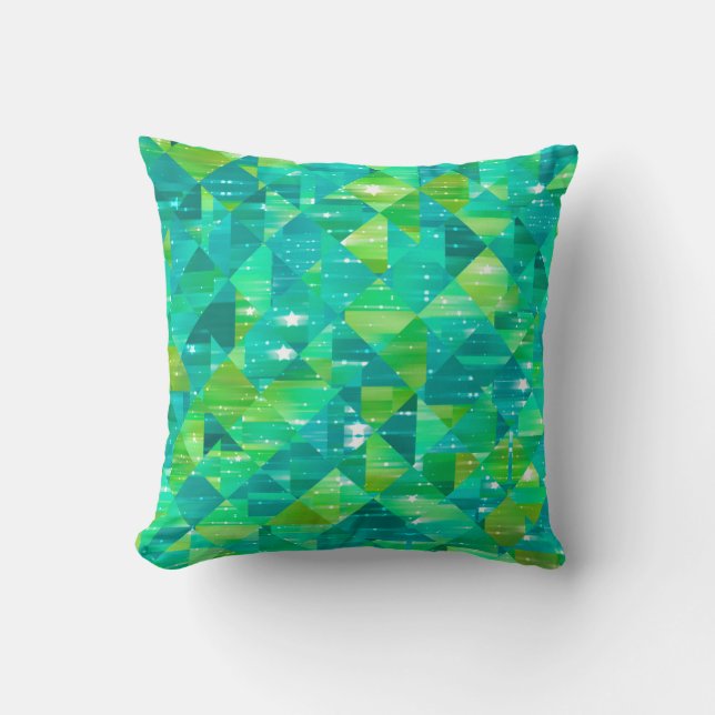 Coussin arrière - plan Abstrait. mosaïque verte (Recto)