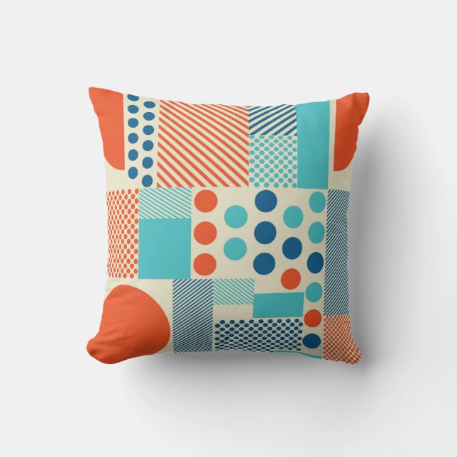 Coussin Arrière - plan avec formes géométriques, modèle d' (Recto)