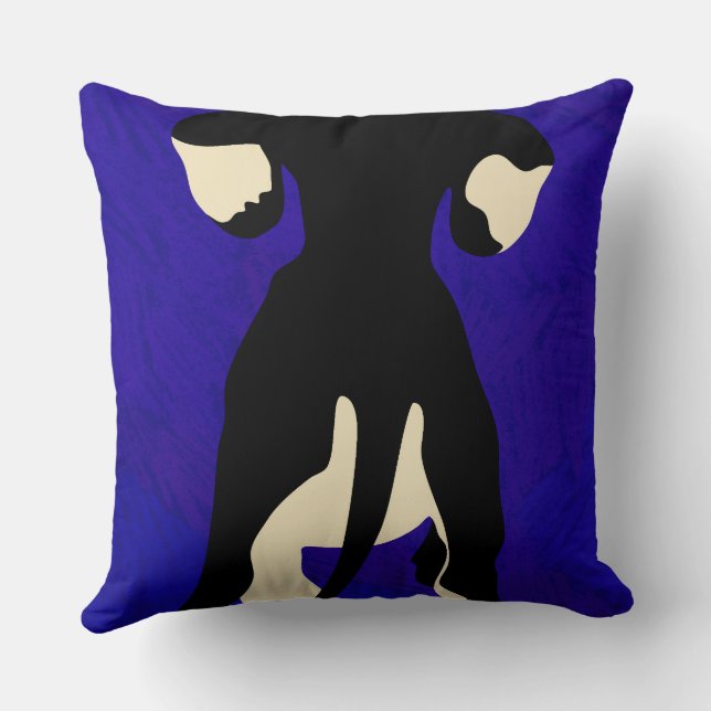 Coussin Arrière-plan bleu (Verso)