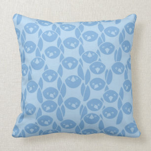 Coussin Arrière - plan bleu de motif de pingouins