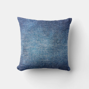 Coussin Arrière - plan bleu, jean jean texture arrière - p