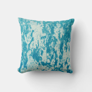 Coussin Arrière - plan bleu texturé en tissu dense. Con