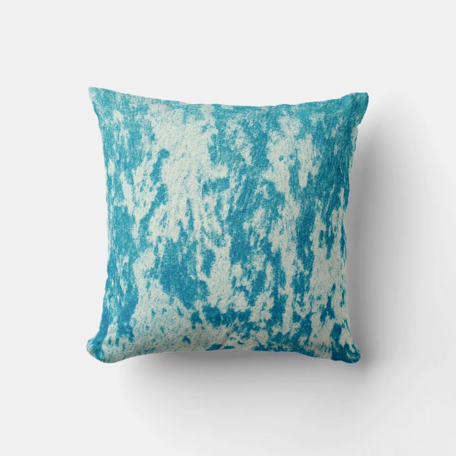 Coussin Arrière - plan bleu texturé en tissu dense. Con (Recto)