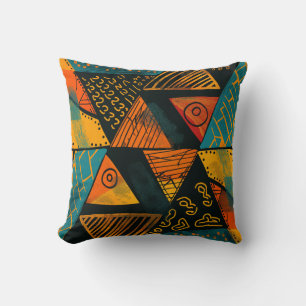 Coussin Arrière - plan coloré à motifs africains