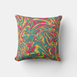 Coussin Arrière - plan coloré Abstrait style fluid