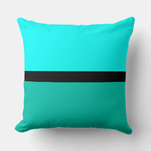 Coussin Arrière - plan de couleur solide Aqua & Amazonite