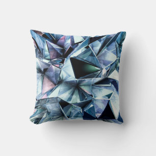 Coussin Arrière - plan de cristal de triangle technologiqu
