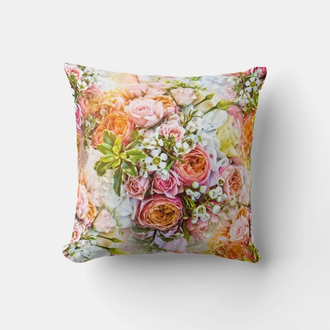 Coussin Arrière - plan de fleurs d'été, bouquets de fleurs (Recto)