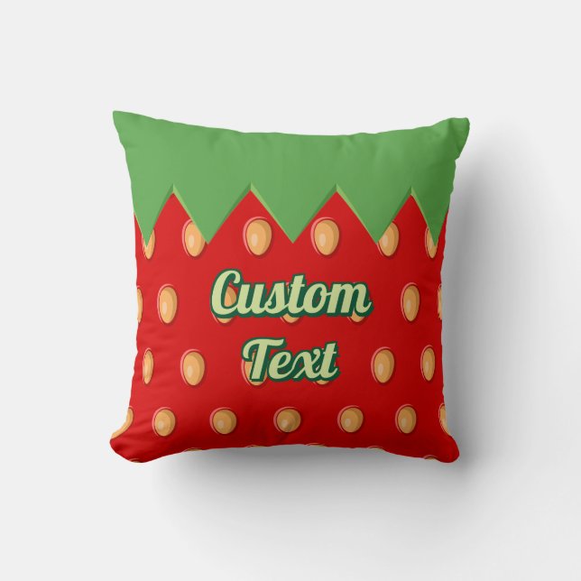 Coussin Arrière - plan de fraises Motif à coudre (Recto)