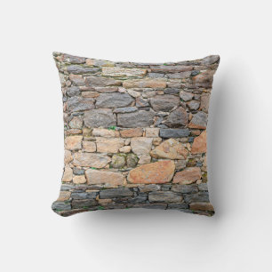 Coussin arrière - plan de la texture murale en pierre phot