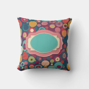 Coussin Arrière - plan de Motif de point Polka dynamique a