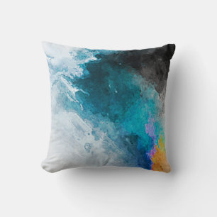 Coussin Arrière - plan de papier aquarelle. Illu peint Abs