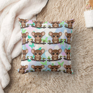 Coussin Arrière - plan de papillon Tarsier Pastel Imprimer