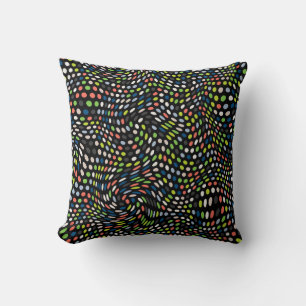 Coussin Arrière - plan de petits points colorés. Des cercl