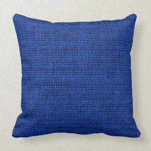 Coussin Arrière - plan de toile #2 de toile de jute bleue