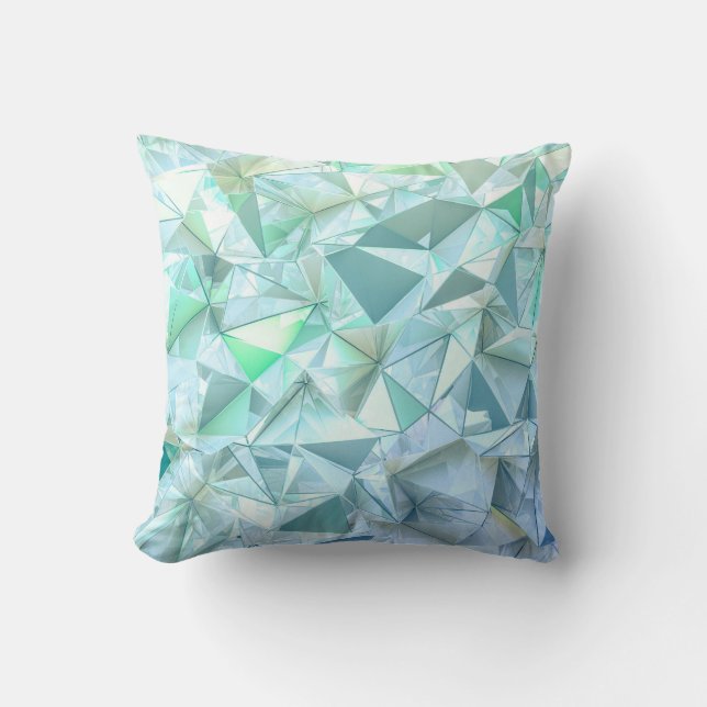Coussin Arrière - plan de triangle cristal. (Recto)