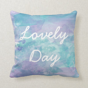 Coussin Arrière - plan en pastel d'aquarelle de