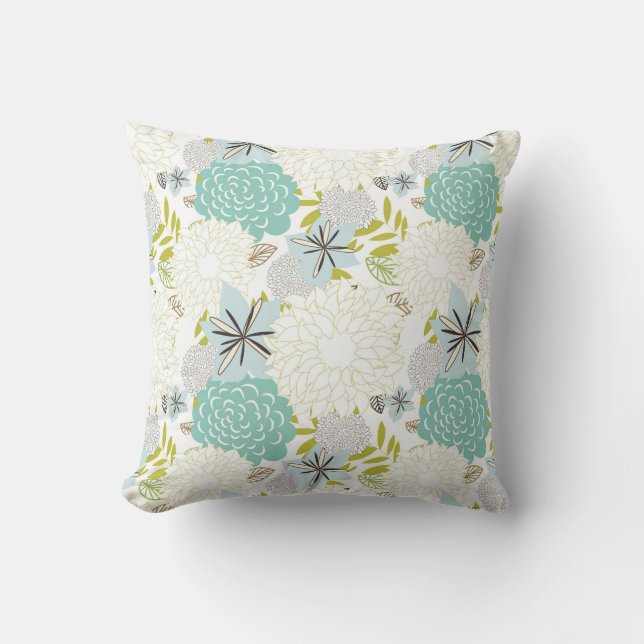 Coussin Arrière - plan floral (Recto)