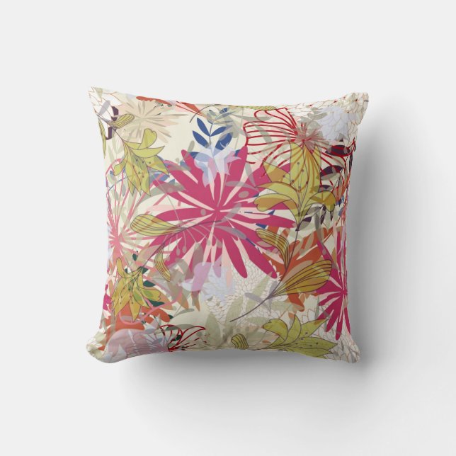 Coussin Arrière - plan floral 6 (Recto)