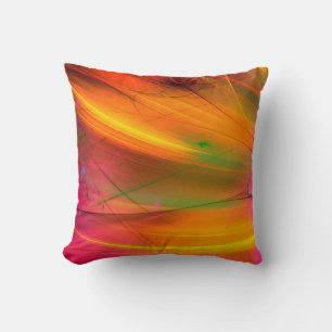 Coussin arrière - plan fractal abstrait jaune 3d rendu3d,