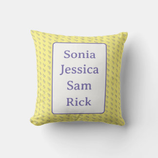 Coussin Arrière - plan jaune avec Feuilles
