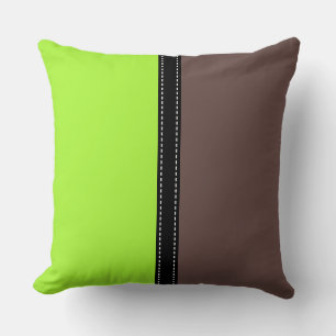 Coussin Arrière - plan Lizard vert et Liver couleur solide