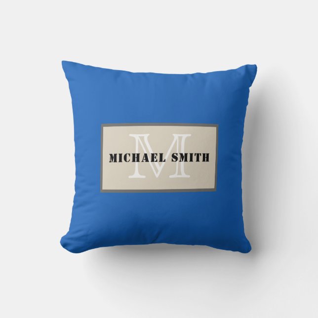 Coussin Arrière - plan minimaliste Monogram Denim (Recto)