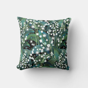 Coussin Arrière - plan Motif sans couture Lily Valley